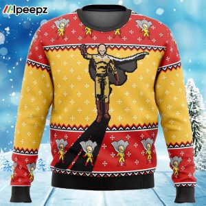 One Punch Man Saitama Shadow Ugly Christmas Sweater