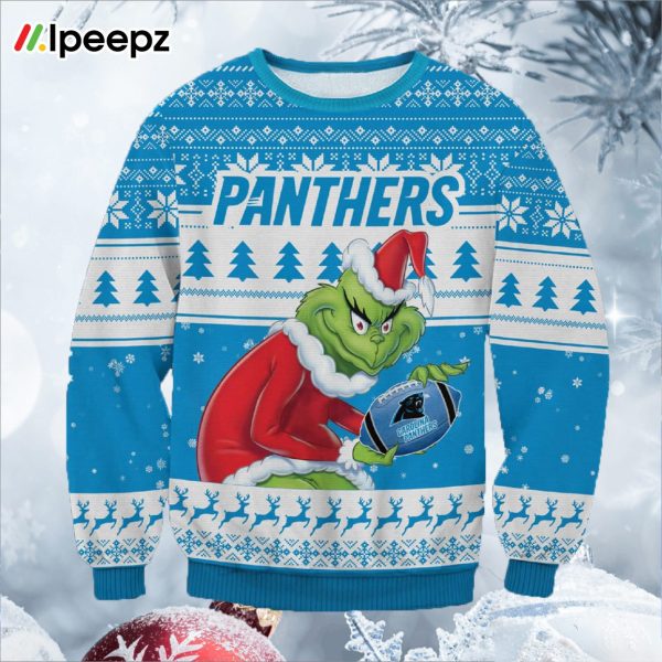 Panthers Grinch Ugly Christmas Sweater