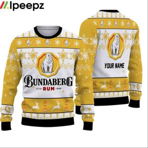 Personalized Bundaberg Rum Ugly Christmas Sweater