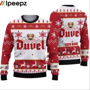 Personalized Funny Duvel Beer Ugly Christmas Sweater