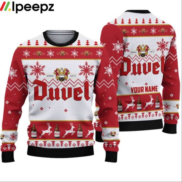 Personalized Funny Duvel Beer Ugly Christmas Sweater