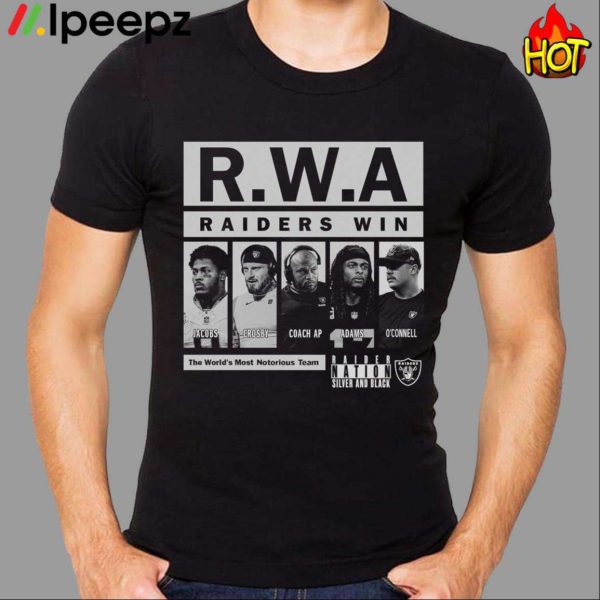 RWA Raider Win The Worlds Most Notoriout Team Shirt