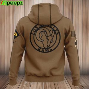 Rams Salute To Service Veterans Day Brown Hoodie