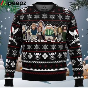Red Hair Pirates One Piece Ugly Christmas Sweater