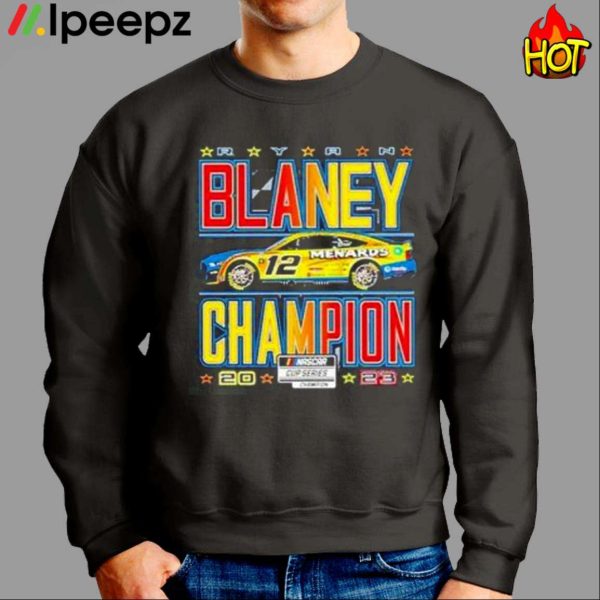 Ryan Blaney 2023 NASCAR Cup Series Champion Trophy Shirt