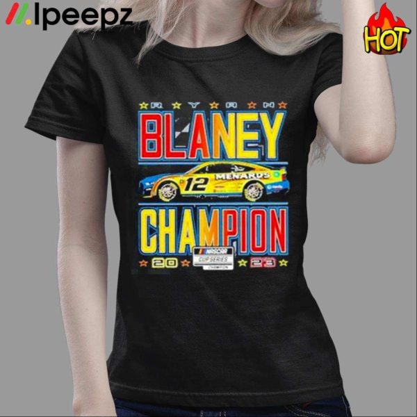 Ryan Blaney 2023 NASCAR Cup Series Champion Trophy Shirt