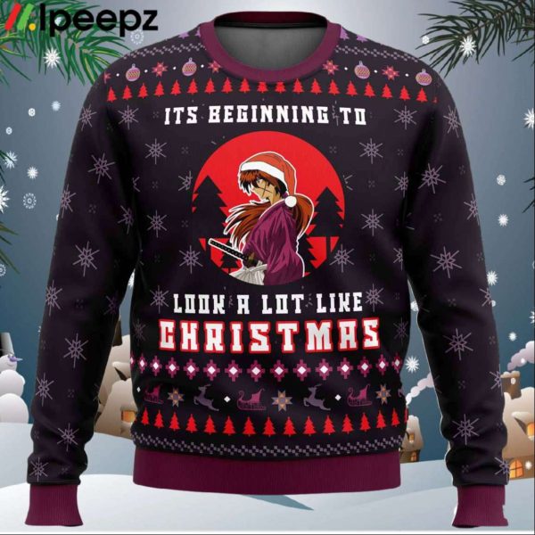 Samurai X Its Beginning To Look a Lot Like Christmas Ugly Christmas Sweater