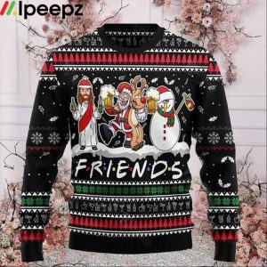 Santa Claus Jesus Friend Of Ugly Christmas Sweater