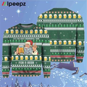 Santa It’s The Most Wonderful Time For A Beer Christmas Sweater