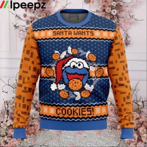 Santa Wants Cookies Ugly Christmas Sweater