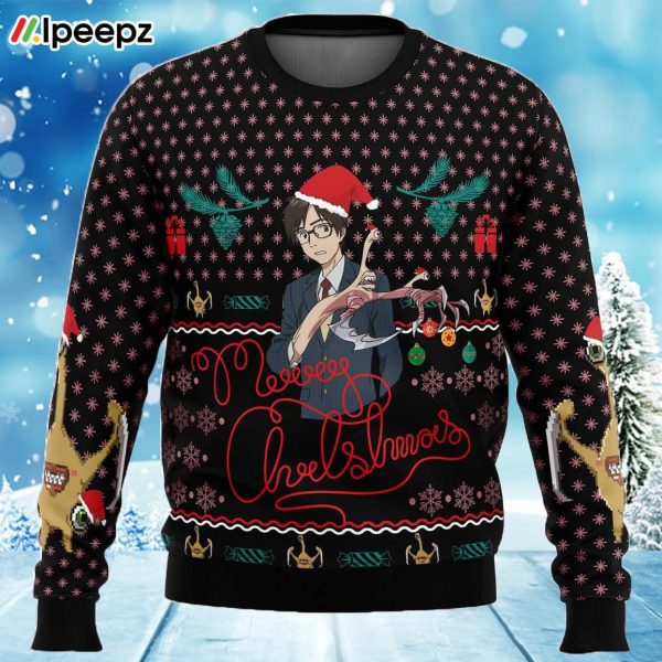 Shinichi Izumi Parasyte Ugly Christmas Sweater