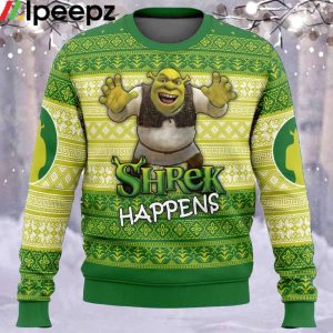 Shrek Happens Ugly Christmas Sweater