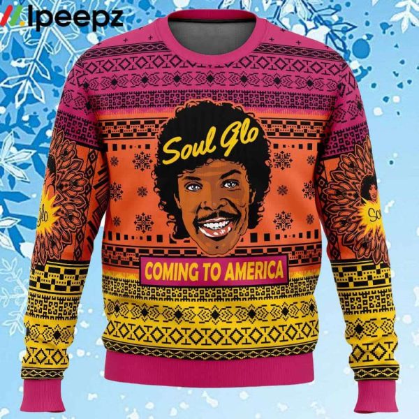 Soul Glo Coming to America Ugly Christmas Sweater
