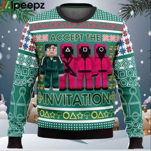 Squid Game Invitation Ugly Christmas Sweater