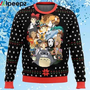 Studio Ghibli Xmas Main Miyazaki Ugly Christmas Sweater