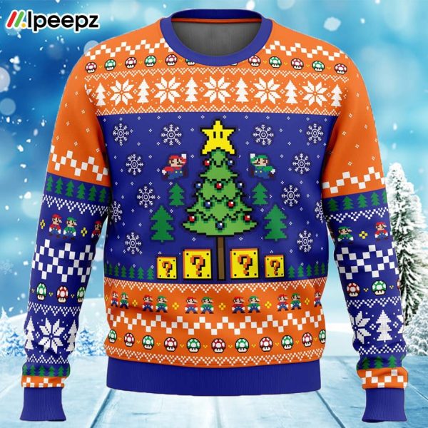 Super Bros Christmas Super Mario Bros Ugly Christmas Sweater