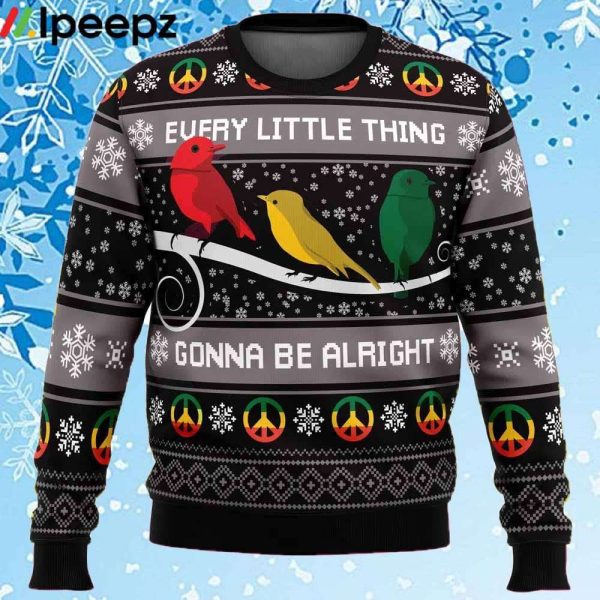 Three Little Birds Bob Marley Ugly Christmas Sweater