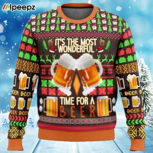 Time for a Beer Ugly Christmas Sweater