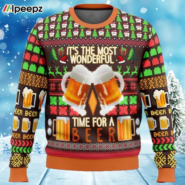 Time for a Beer Ugly Christmas Sweater