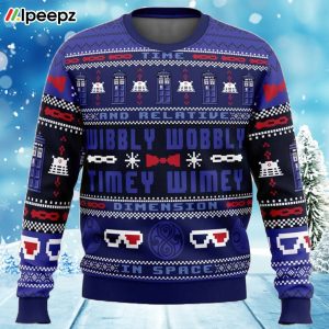 Timey Wimey Doctor Who Ugly Christmas Sweater