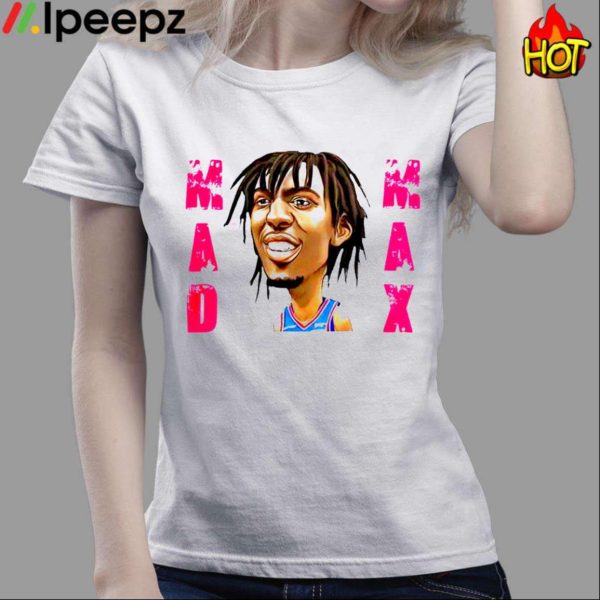 Tyrese Maxey Mad Max Caricature Philadelphia Basketball Shirt