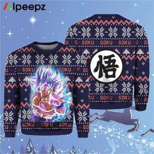 Ultra Instinct Goku Ugly Christmas Sweater