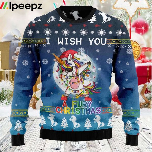 Unicorn Fury Ugly Christmas Sweater