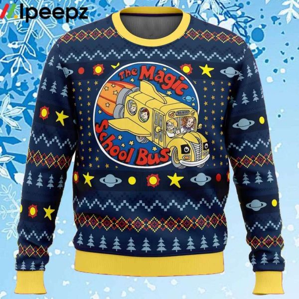 Wahoo The Magic School Bus Ugly Christmas Sweater