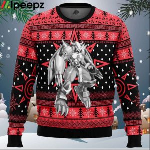 Wargreymon Digimon Ugly Christmas Sweater