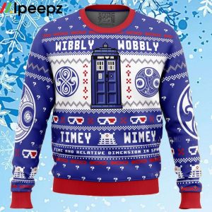 Wibbly Wobbly Doctor Who Ugly Christmas Sweater