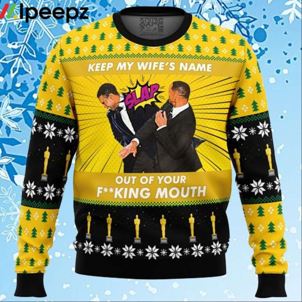 Will Smith Slaps Chris Rock Meme Ugly Christmas Sweater