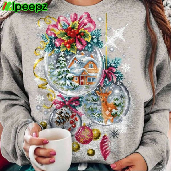 Womens Christmas Print Sweatshirt