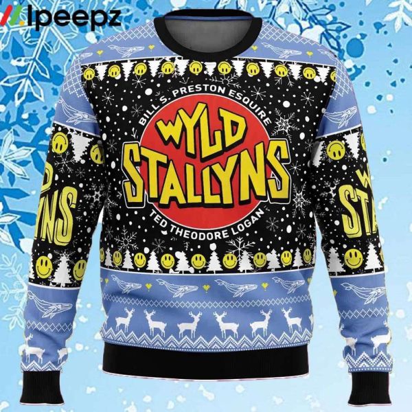Wyld Stallyns Bill And Teds Excellent Adventure Ugly Christmas Sweater