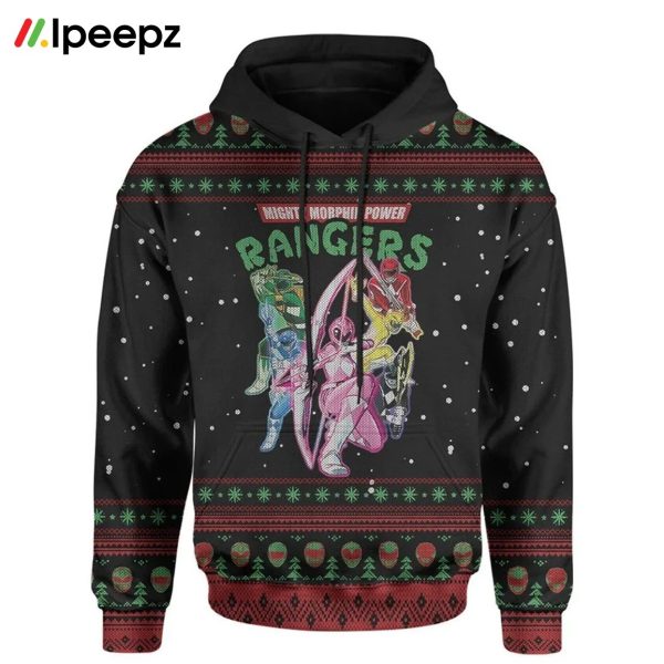 Xmas Christmas Mighty Morphin Power Rangers Hoodie