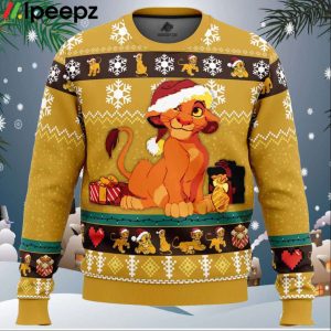 Young Simba The Lion King Ugly Christmas Sweater