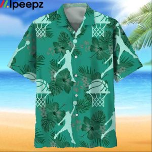 Basketball Kelly Green Hawaiian Shirt