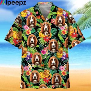 Basset Hound Fruits Hawaiian Shirt