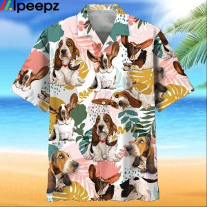 Basset Hound Tropical Hawaiian Shirt