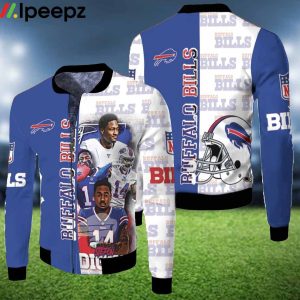 Buffalo Bills Afc East Stefon Diggs Fleece Bomber Jacket