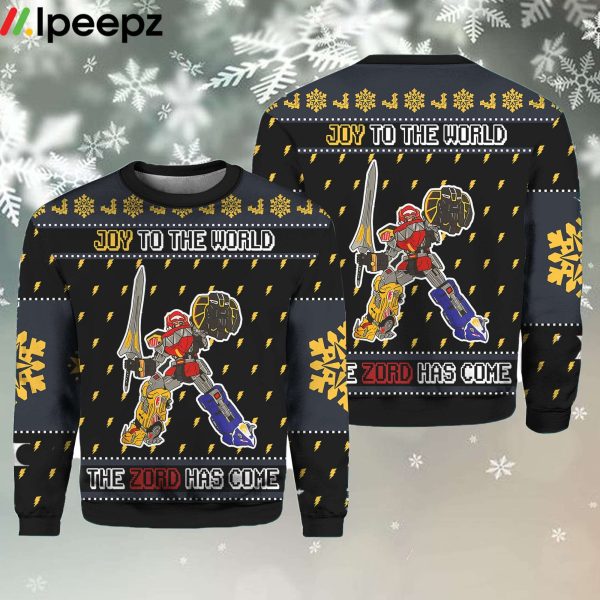 Burgerprint endas The Zord Has Come Power Rangers Ugly Christmas Sweater
