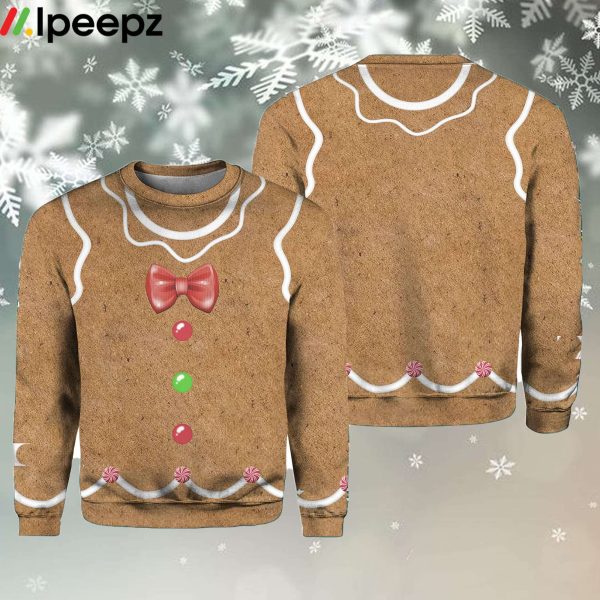 Burgerprint lele 3d Gingerbread Costume Sweatshirt Ugly Sweater