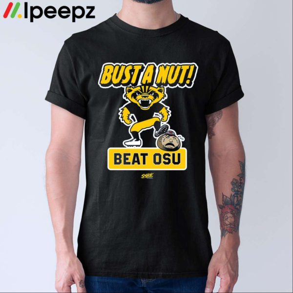 Bust A Nut Anti Ohio State Shirt For Missouri College Fans