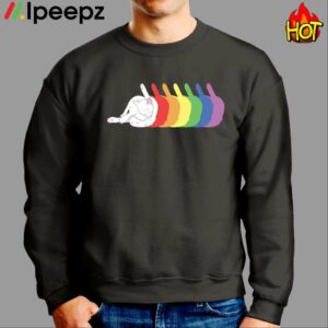Cat Butt Licking Rainbow Shirt