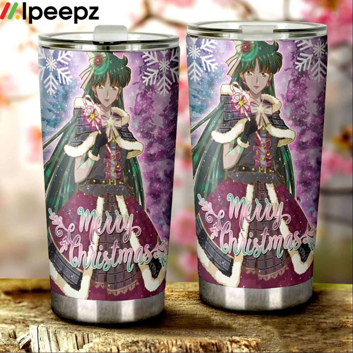 Anime Christmas Sailor Mars Tumbler Cup Custom Accessories - Ipeepz
