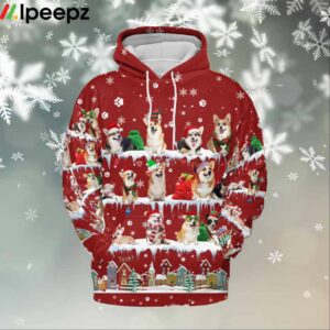 Christmas Snow Dog Breeds All Over Printed Hoodie