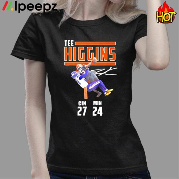 Cincinnati Bengals Tee Higgins Cin 27 Min 24 Shirt