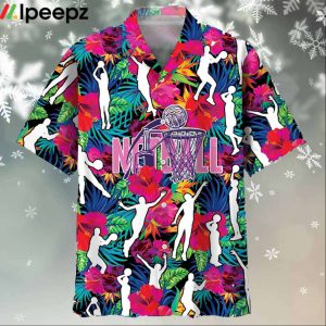 Colorful Netball Tropical Hawaiian Shirt