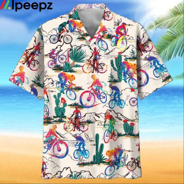 Desert Cycling Hawaiian Shirt