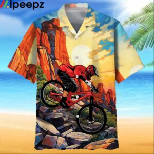 Down Hill With Mountain Bike Hawaiian Shirt