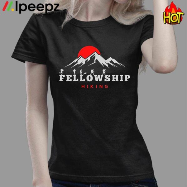 Fellowship Hiking Snowy Mountain Sunset Camping Club Outdoor Adventure Essential Shirt